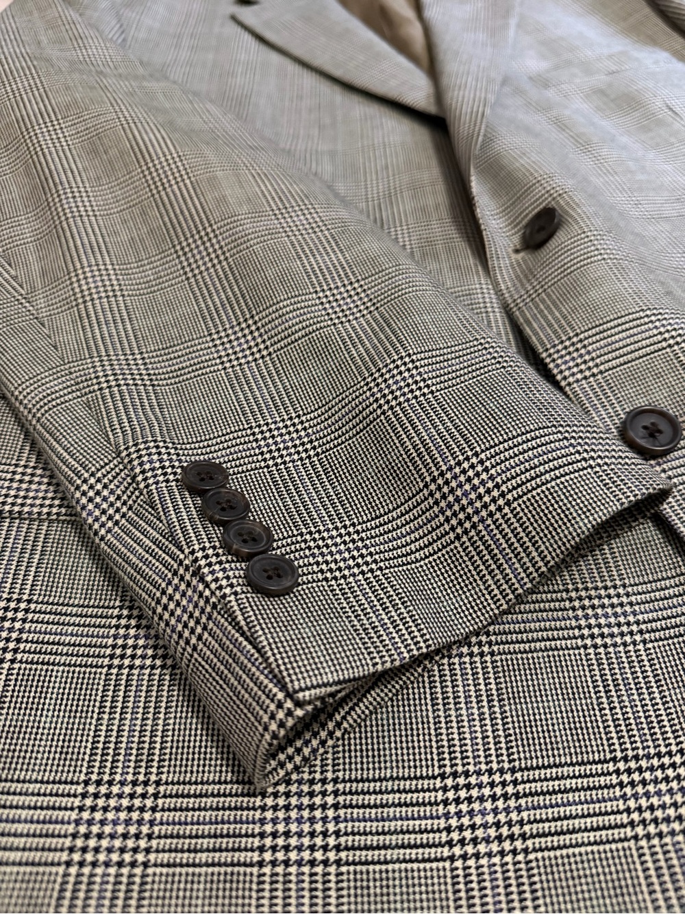 Lauren Ralph Lauren Men’s Houndstooth Blazer 48R Wool Silk Sport Coat Jacket - Picture 4 of 9